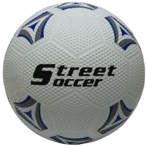 150119.jpg Voetbal Rubber-Straat wit/blauw-zw.Mt.5