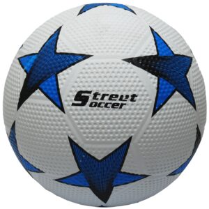 150121.jpg Voetbal RubberStraat mt.5wit/zwart/blauw