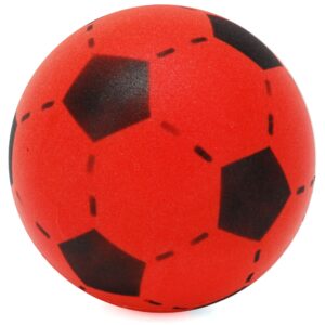 159998.jpg Voetbal schuimrubber rood/zwart 20 cm.