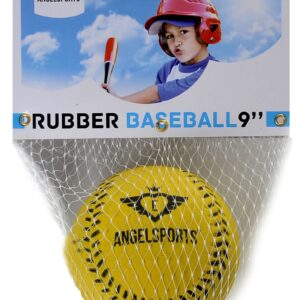 Honkbal zacht rubber Geel. 70 mm.