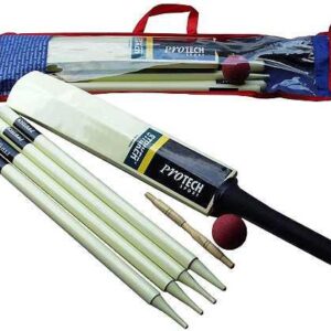 Cricketset in tas maat 5 bat/wicket/bal