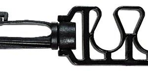 Duikslang houder v.2 slangen Zwart