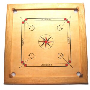 Carromboard Tournament Naturel vierkant