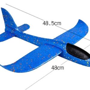 563420_maat.jpg Vliegtuig foam 48 cm 3 kleuren ass.