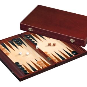 601183.jpg Backgammon cassette bruin hout 41x24 cm