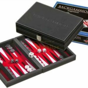 601711.jpg Backgam.zw.gestikt ingel.vilt rood 23cm