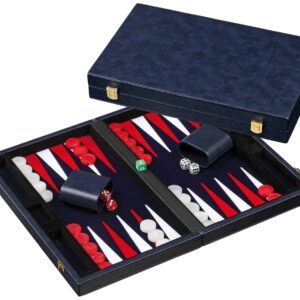 601734.jpg Backgammon Blauw ingelegd vilt 38,5 cm
