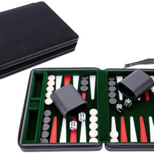 604502.jpg Backgammon met rits 9 inch Zwart