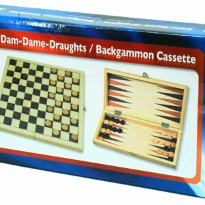 Dam-/Backgammon klapcass.29cm.bedruk.HOT