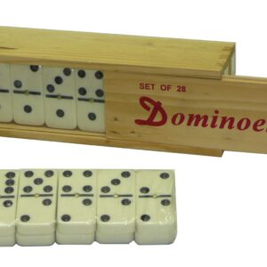 695106.jpg Domino dubbel 6 smal m.pen/wit st. kist