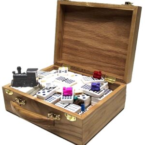 695150.jpg Domino Dubbel 15 Mexican-Train kof. hout