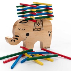 foto Robert Sanders Balans spel Olifant