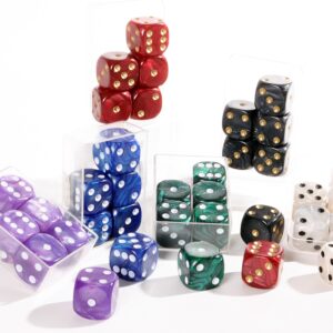 Dobbelst 6 in pl.ds.kleur gemarmerd VE6