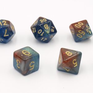 OLYMPUS DIGITAL CAMERA Dobbelstenen Stardust Blauw/Amber 7set