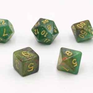 OLYMPUS DIGITAL CAMERA Dobbelstenen Stardust Groen/Amber 7set