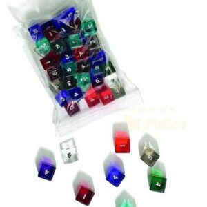 Dobbelst.acryl D-6 cijf 6kl.ass.v12 VE12