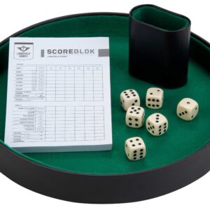 Dobbelpiste-SET m. dobbelst. beker 28 cm