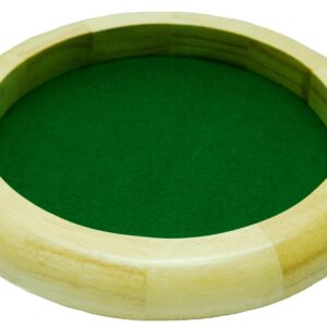 Dobbelpiste blank hout 30cm.rond gr.vilt