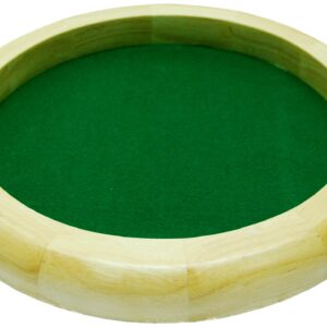 Dobbelpiste blank hout rond 35cm.gr.vilt