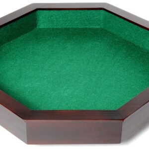 Dobbelpiste 8-hoekig hout met vilt 38cm