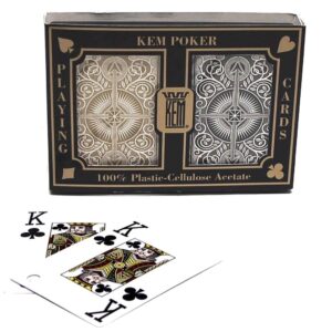 755385.jpg Pokerkaarten KEM 2-pack 100% Black/Gold