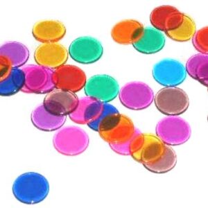 Bingofiches trans.gekl.14mm.p.300 in zak