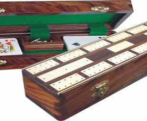Cribbage cassettte ingelegd Acacia hout