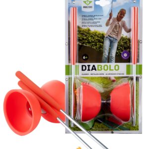 Diabolo Oranje Rubber Aluminium stokken